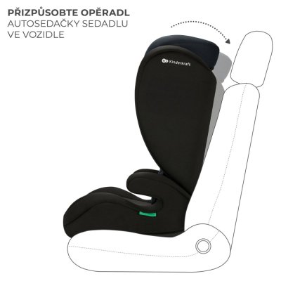Seggiolino auto KINDERKRAFT i-Spark i-Size 100-150 cm Nero