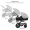 KINDERKRAFT Kombikinderwagen Moov 2 Air 3in1 Moonlight Grey