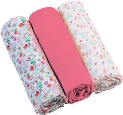 BABYONO Musselinwindeln Super soft 3 Stk. rosa