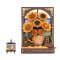 RoboTime Puzle 3D de madera Girasoles dorados