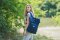 Monkey Mum® Mochila integrada de softshell para portabebés Carrie - Cielo nocturno