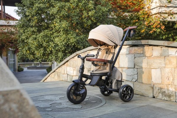 QPLAY Tricicletă Comfo Max Beige, 7 în 1, vârsta 10-72 luni