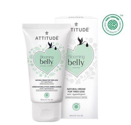 ATTITUDE Naravna krema za utrujene noge Blooming Belly not only za nosečnice z meto 150 ml