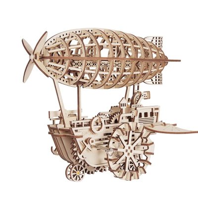RoboTime 3D Holzbausatz Mechanisches Modell Fantastisches Luftschiff