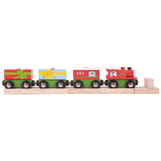 Bigjigs Rail Weihnachtszug + 3 Schienen
