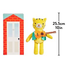 Petit Collage Tigre en peluche Theodor musicien