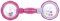 CANPOL BABIES Dumbbell ball rattle - pink