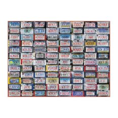 Galison Number Plate Collage Puzzle 1000 pieces