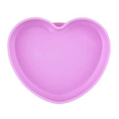 CHICCO Assiette silicone coeur, rose 9m+