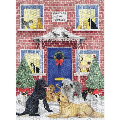 Puzzle Galison Świąteczna chatka 1000 elementów