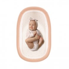 Cestovní hnízdečko pro miminka Monkey Mum® 0 - 12 měsíců - růžové
