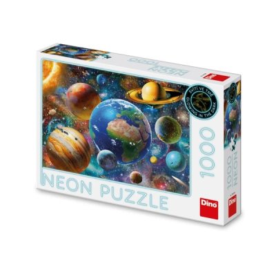 Dino Puzzle Planety neon 1000 elementów
