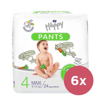 BELLA HAPPY Pants Παντελόνι μιας χρήσης 4 Maxi (8-14 kg) 144 τμχ - ΜΗΝΙΑΙΑ ΣΥΣΚΕΥΑΣΙΑ