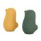 PETITE&MARS Hračky silikonové do vody Love birds Ochre Green 6m+