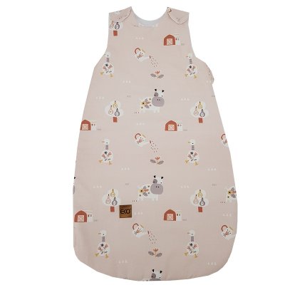 Schlafsack aus ECO-Baumwolle MEDIUM My Farm Powder Pink 50x75 cm 2,5 TOG