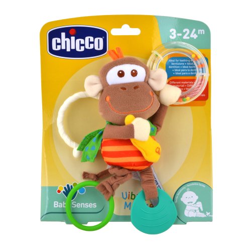 CHICCO Wibrujący gryzak/grzechotka małpka 3m+