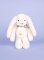 Doudou Lapin en peluche avec foulard blanc 35 cm