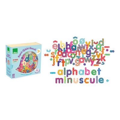 Vilac Drewniany magnetyczny mały alfabet 81szt