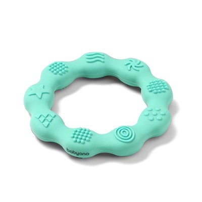 BABYONO Anello massaggiagengive in silicone blu