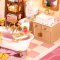 Puzzle 3D en bois RoboTime Miniature de maison de poupée Salle de bain pour filles