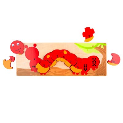 Bigjigs Toys Štetje sestavljanka gosenica