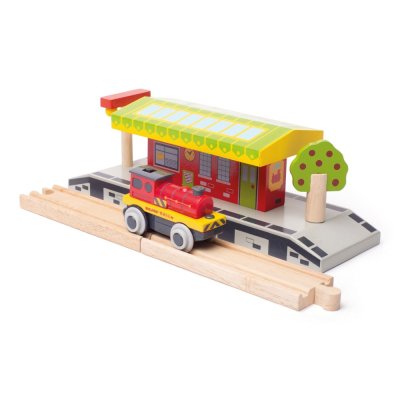 Bigjigs Rail Elektrolokomotive Roter Kraftprotz