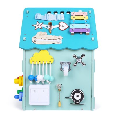 2Kids Toys Activity Board Häuschen blau
