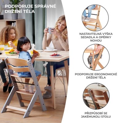 KINDERKRAFT Matstol Enock Vit trä, Premium