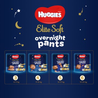 2x HUGGIES® Elite Soft Pants OVN Kalhotky plenkové jednorázové 4 (9-14 kg) 19 ks