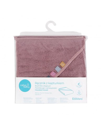 CEBA Towel with hood EcoVero Line 100x100 Rose Tan Ceba