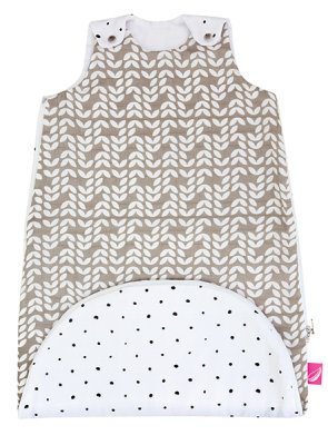 MOTHERHOOD Schlafsack 2in1 ZIP-A-Round Beige Musselin Beige Classics 3-18m 0,5 Tog