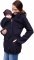 Nosící fleece mikina s kapucí - černá
