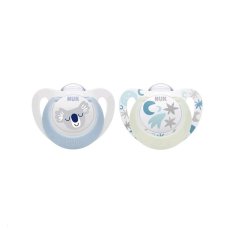 NUK Pacifier Star Day & Night, SI, V1 (0-6m.) 2 db dobozos fiú