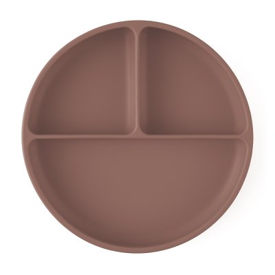 PETITE&MARS Talířek silikonový dělící kulatý Take&Match Velvet Latte 6m+