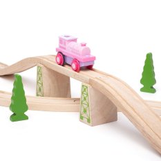Bigjigs Rail Elektrische Lokomotive Starke Rosa