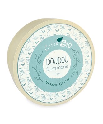 Doudou Dárková sada - Plyšový králíček s béžovou dečkou z BIO bavlny 25 cm