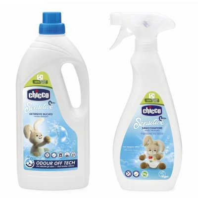 CHICCO Prací gel Baby Sensitive 1,5 l + Odstraňovač skvrn Sensitive 500 ml