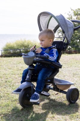 Rowerek trójkołowy QPLAY Cosy Grey, wiek 10-72 miesięcy