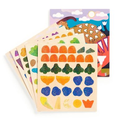 Mudpuppy Set de Pegatinas con Escena Brillante Mundo de los Dinosaurios