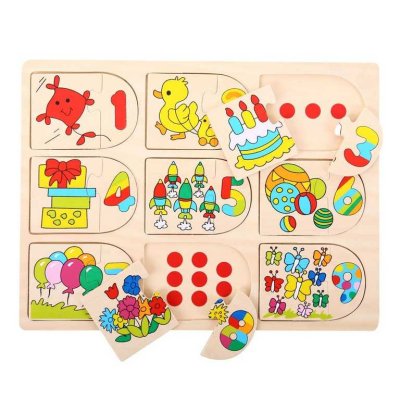 Bigjigs Toys Bilder-Zählpuzzle