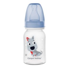 CANPOL BABIES üveg CUTE ANIMALS nyomattal 120ml - kék