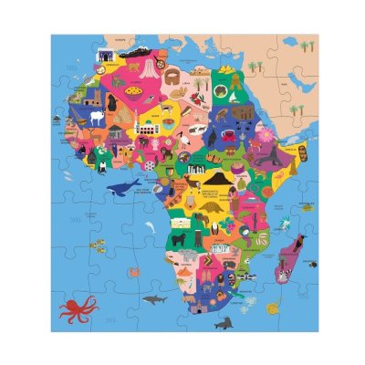 Puzzle géographique Mudpuppy Carte d'Afrique 70 pièces