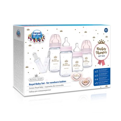 CANPOL BABIES Set de regalo para recién nacido Royal baby rosa