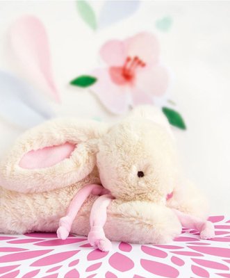 Doudou Zestaw prezentowy - Pluszowy króliczek pink 30 cm