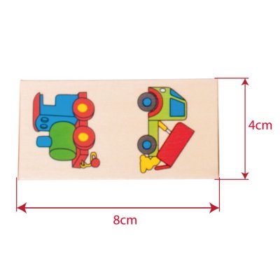 Bigjigs Toys Drvene domine prijevozna sredstva
