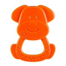 CHICCO Teether Eco+ Dog Charlie orange 3m+