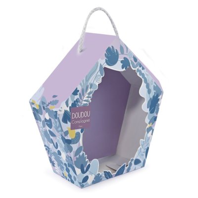 Doudou Presentförpackning - musikalisk plyschleksak fågel grön 23 cm