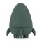 PETITE&MARS Hračka silikonová do vody s kartáčkem Splashy Rocket Misty Green 6m+