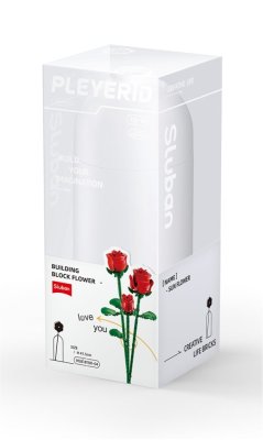 Sluban Flowers M38-B1101-04 Trandafir roșu în vază