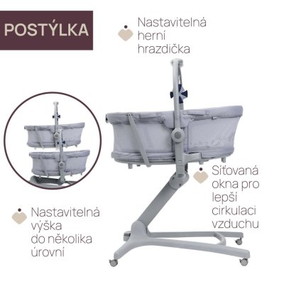 CHICCO Spjälsäng/säng/stol Chicco Baby Hug Pro - Earl Grey